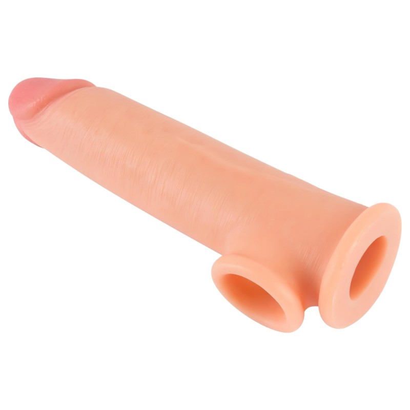 realistixxx - heregyűrűs hosszabbító péniszköpeny - 19 cm (natúr) 130938 termék bemutató kép