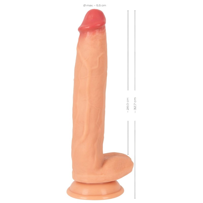 realistixxx Real Giant - extra nagy, herés dildó (testszínű) 140807 termék bemutató kép