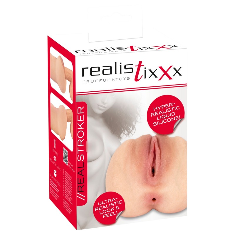 Realistixxx Real Stroker - élethű műpunci és anál maszturbátor (testszínű) 168188 termék bemutató kép