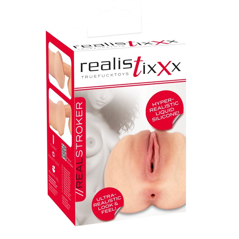 Realistixxx Real Stroker - élethű műpunci és anál maszturbátor (testszínű) 152194 termék bemutató kép