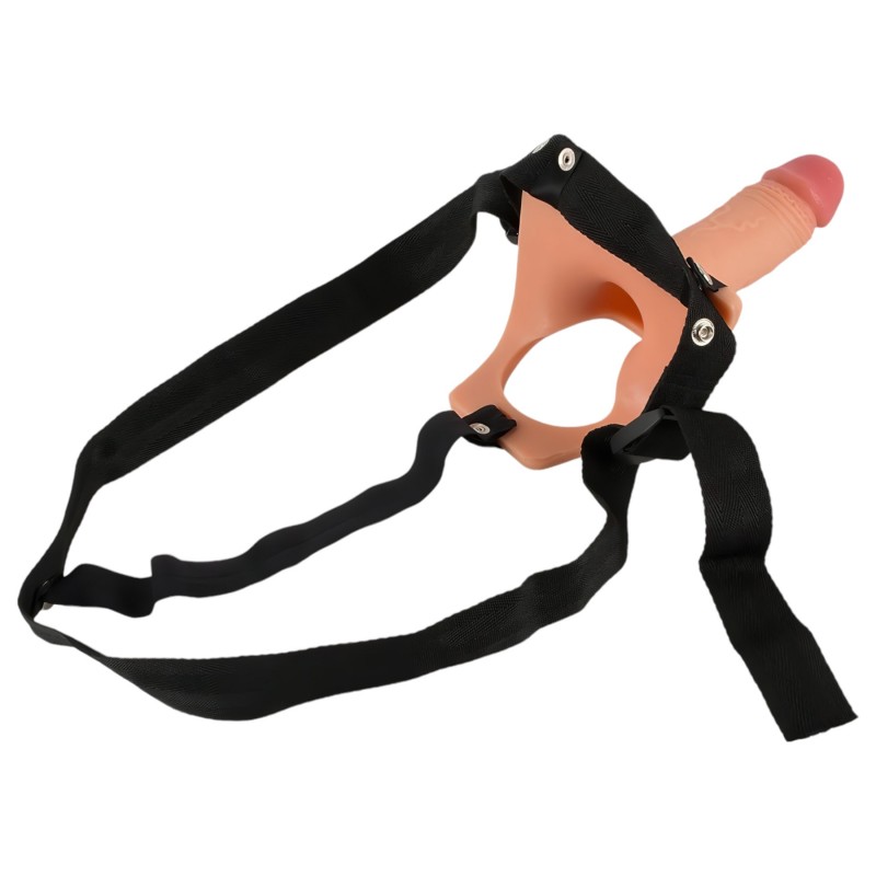 Realistixxx Strap-on - felcsatolható, üreges dildó (natúr) 112039 termék bemutató kép