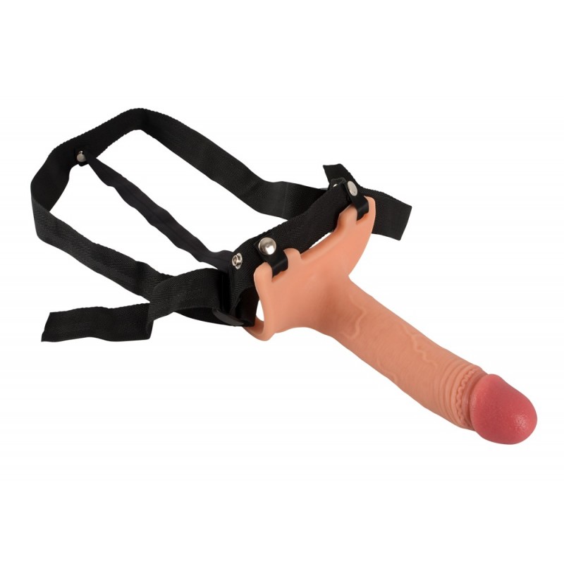 Realistixxx Strap-on - felcsatolható, üreges dildó (natúr) 36983 termék bemutató kép