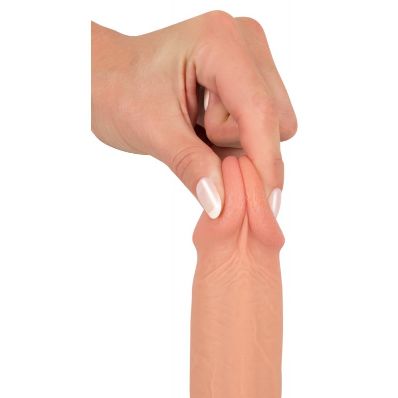 realistixxx - tapadókorongos élethű dildó (22cm) - natúr 28051 termék bemutató kép