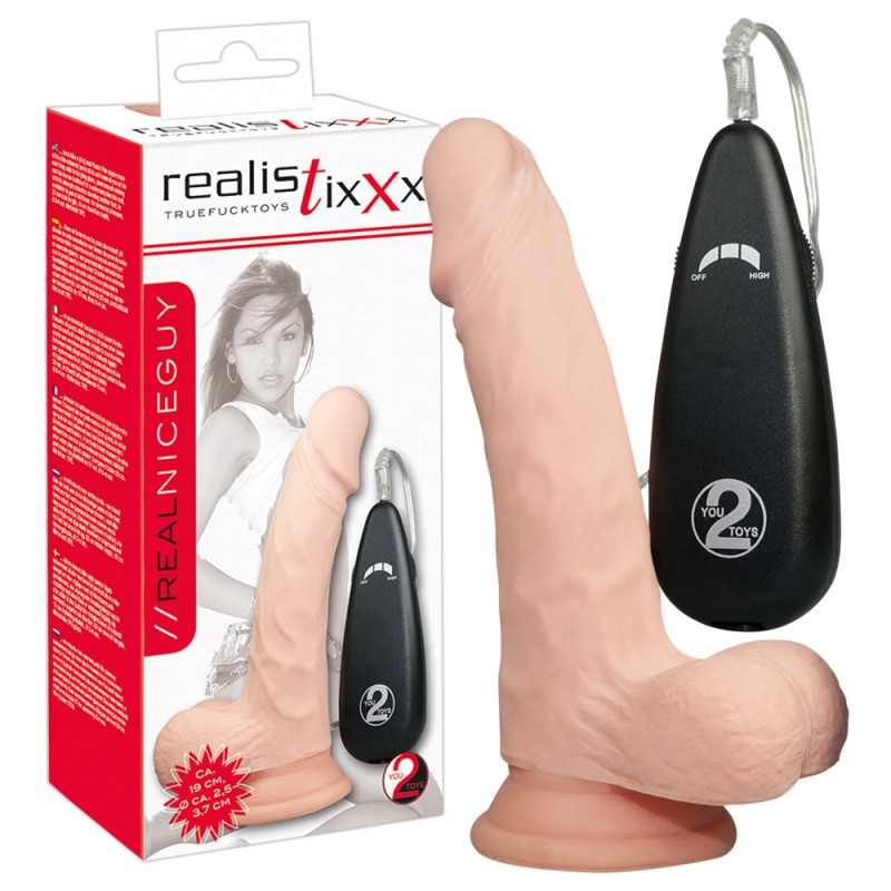 realistixxx Valódi, natúr vibrátor (17,5cm) 39151 termék bemutató kép