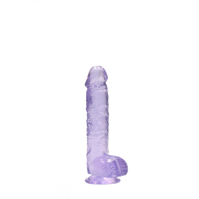 RealRock - átlátszó élethű dildó (lila, 15 cm) 131552 termék bemutató kép