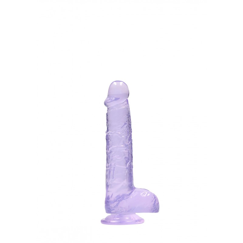 RealRock - átlátszó élethű dildó - lila (15cm) 107389 termék bemutató kép