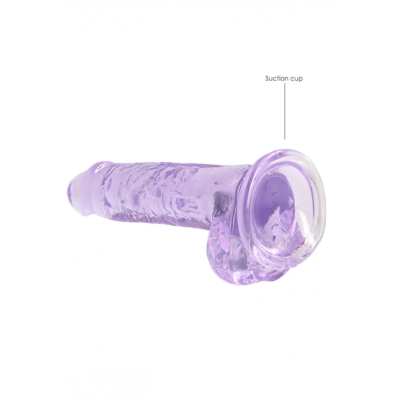 RealRock - átlátszó élethű dildó - lila (17cm) 107328 termék bemutató kép