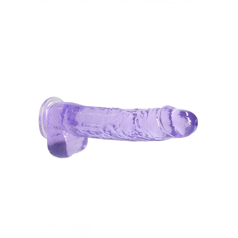 RealRock - átlátszó élethű dildó - lila (22cm) 107336 termék bemutató kép