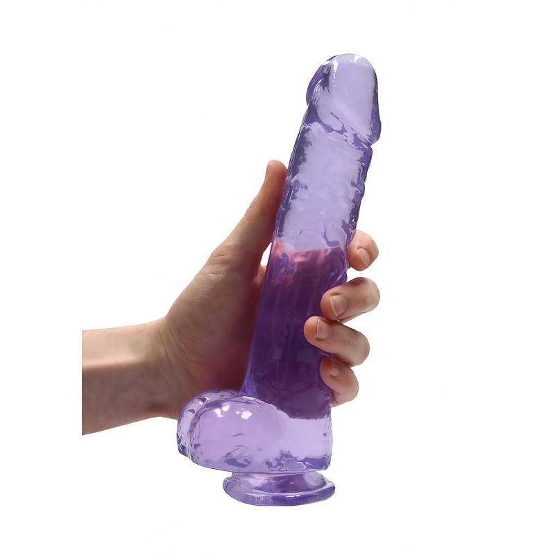 RealRock - átlátszó élethű dildó - lila (22cm) 107337 termék bemutató kép