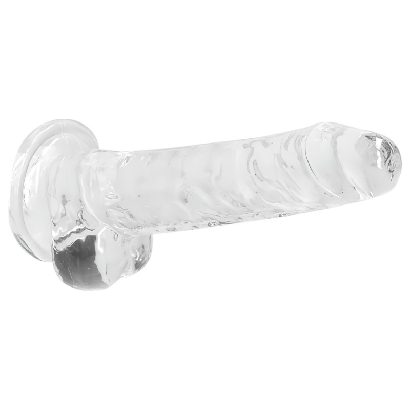 RealRock - átlátszó élethű dildó - átlátszó (17cm) 107398 termék bemutató kép
