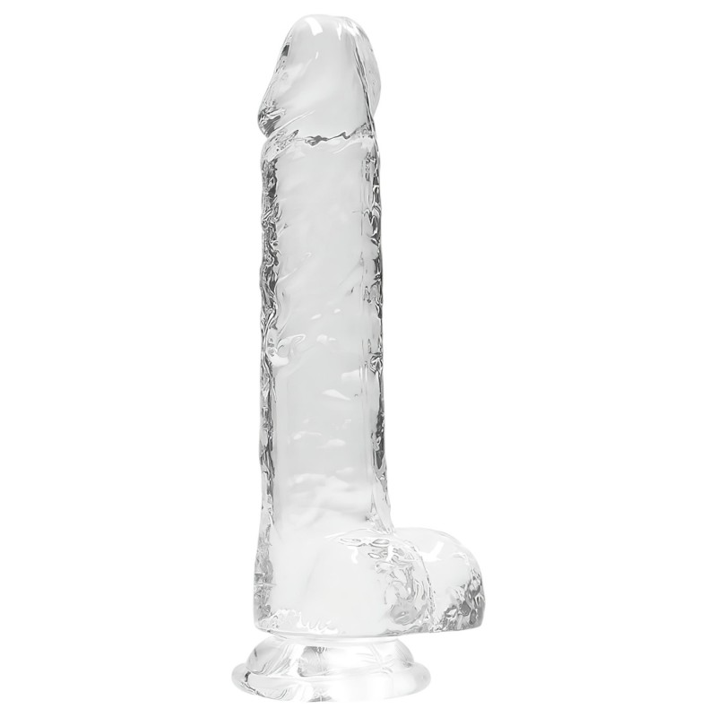 RealRock - átlátszó élethű dildó - átlátszó (19cm) 107380 termék bemutató kép