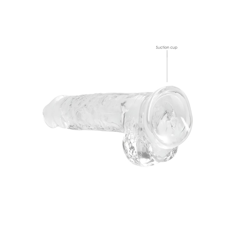RealRock - átlátszó élethű dildó - átlátszó (19cm) 107383 termék bemutató kép
