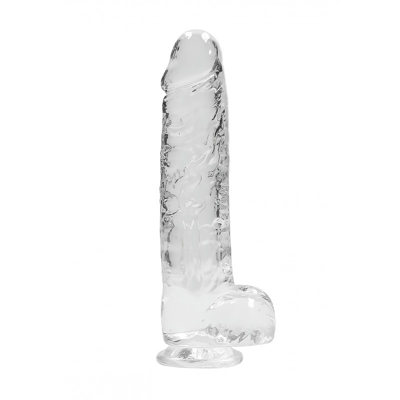 RealRock - átlátszó élethű dildó - átlátszó (22cm) 107468 termék bemutató kép