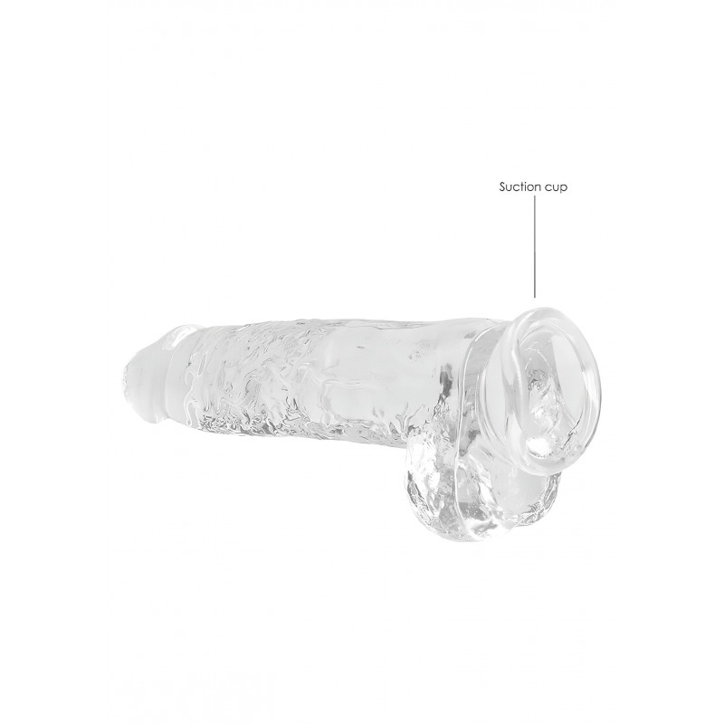 RealRock - átlátszó élethű dildó - átlátszó (22cm) 107469 termék bemutató kép