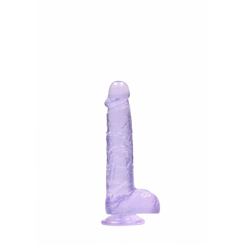 RealRock - átlátszó élethű dildó - lila (15cm) 47715 termék bemutató kép