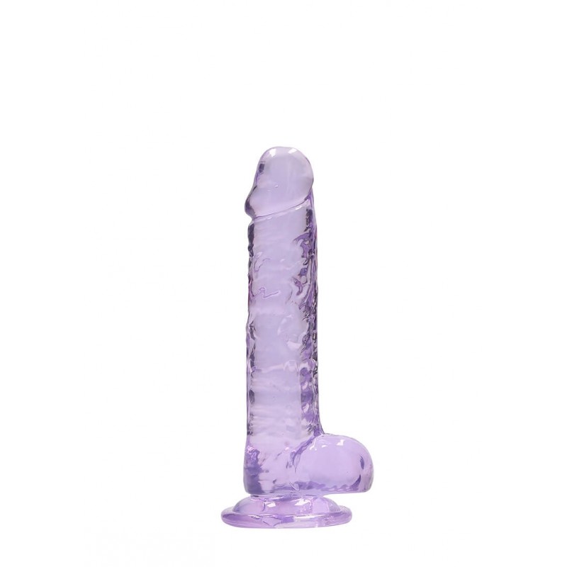 RealRock - átlátszó élethű dildó - lila (17cm) 47736 termék bemutató kép