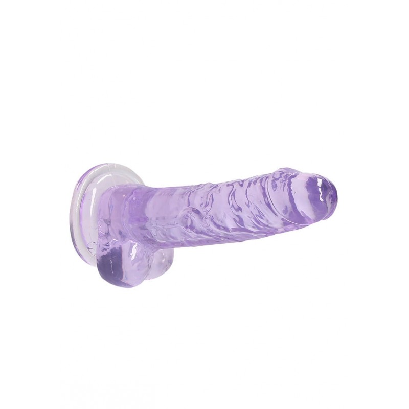 RealRock - átlátszó élethű dildó - lila (17cm) 47738 termék bemutató kép
