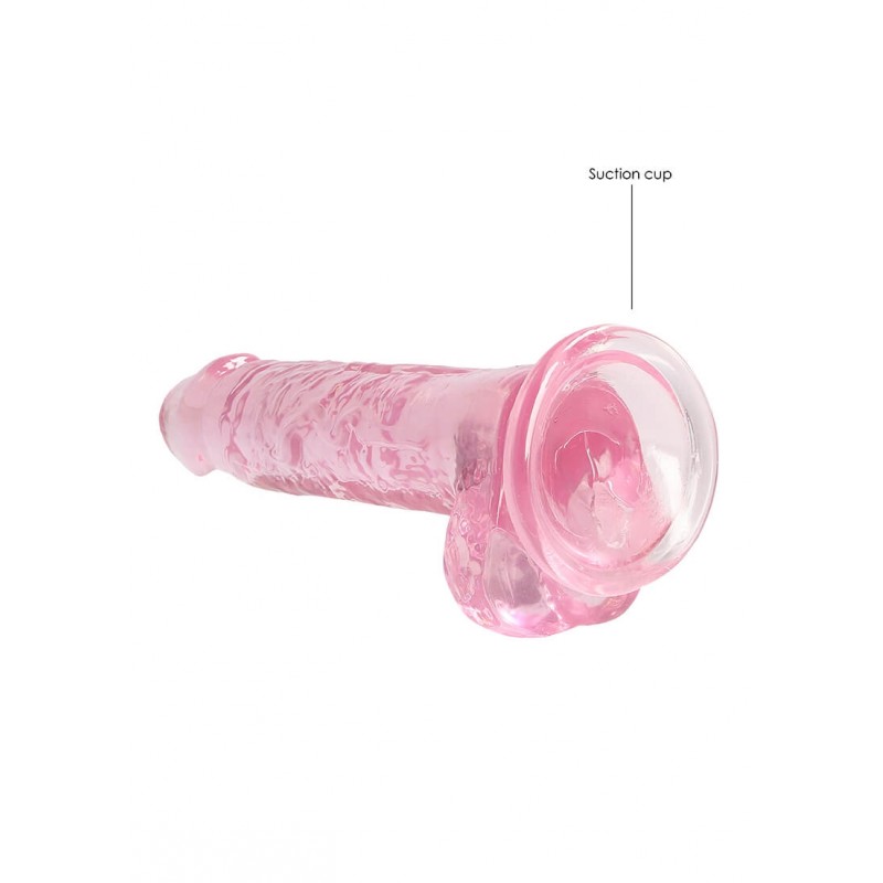 RealRock - átlátszó élethű dildó - pink (17cm) 47730 termék bemutató kép