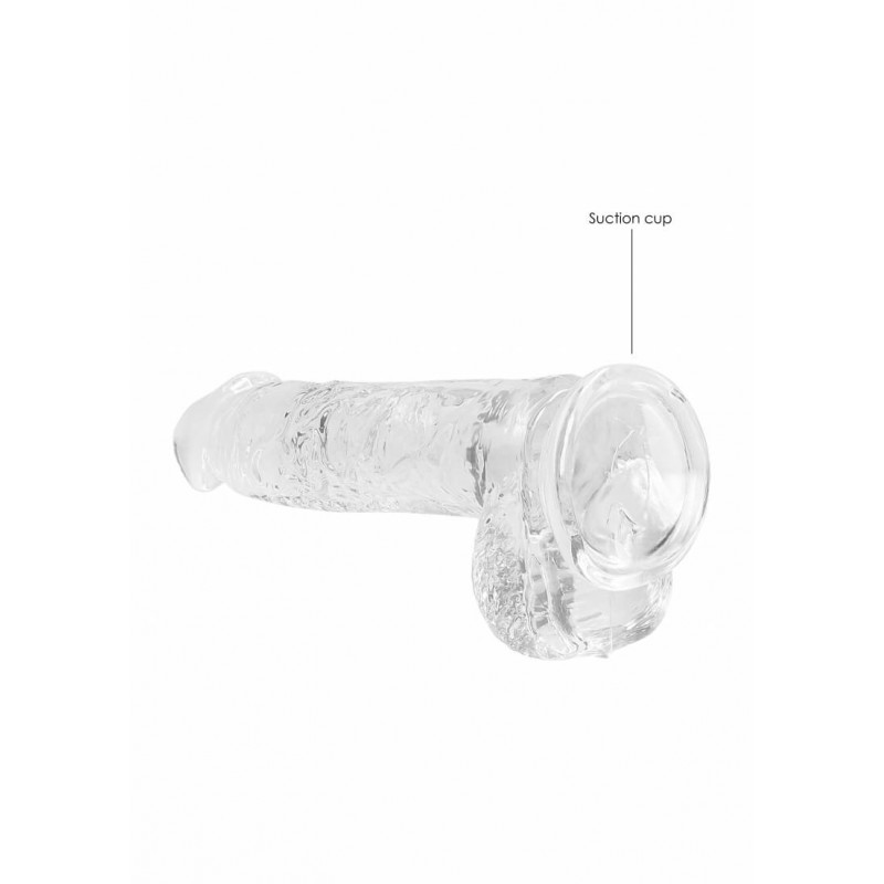 RealRock - átlátszó élethű dildó - átlátszó (15cm) 47723 termék bemutató kép