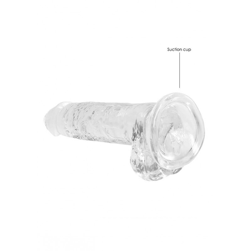 RealRock - átlátszó élethű dildó - átlátszó (17cm) 47744 termék bemutató kép