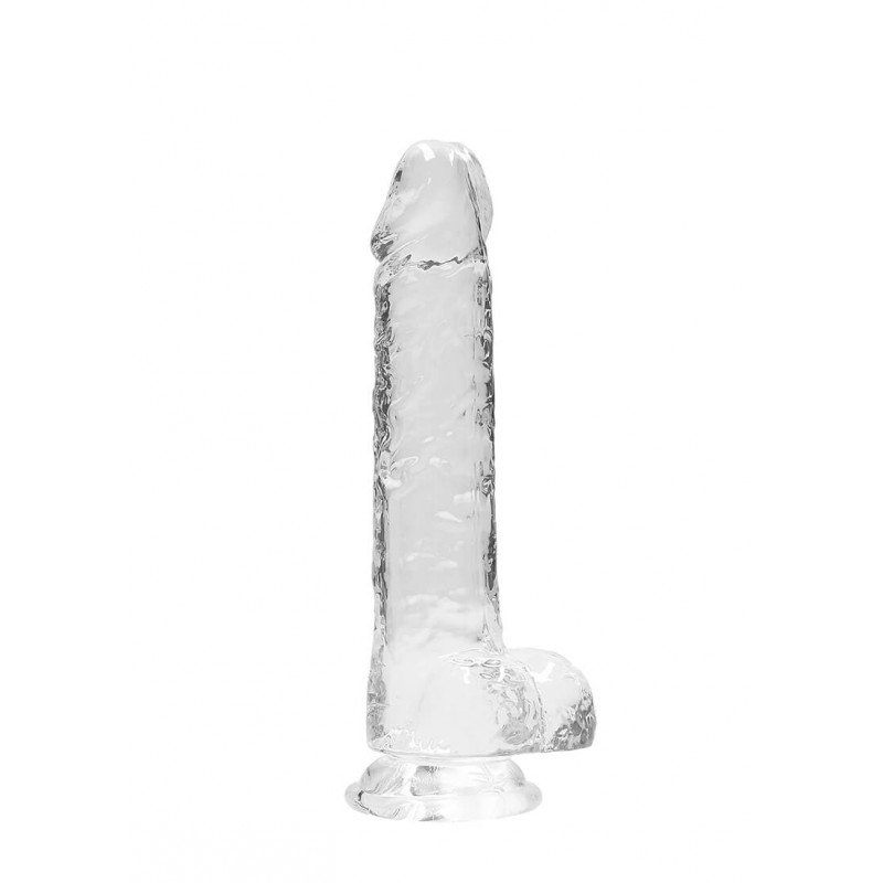 RealRock - átlátszó élethű dildó - átlátszó (19cm) 47762 termék bemutató kép