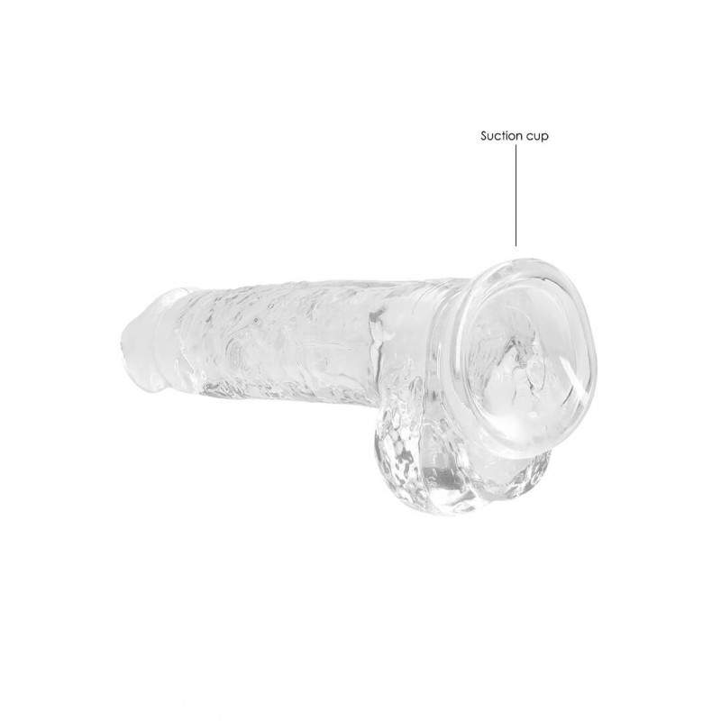RealRock - átlátszó élethű dildó - átlátszó (19cm) 47765 termék bemutató kép