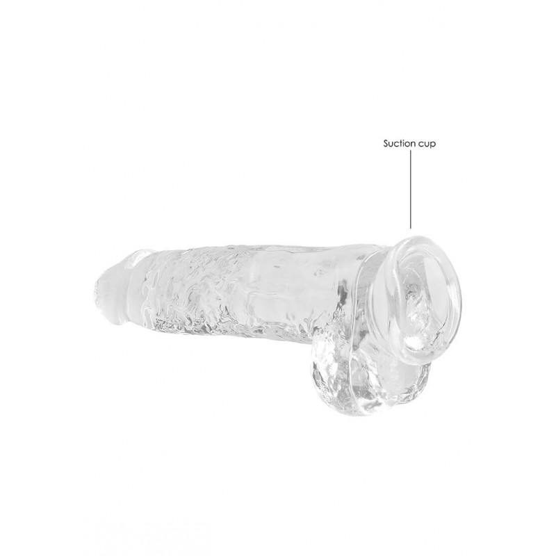 RealRock - átlátszó élethű dildó - átlátszó (22cm) 47786 termék bemutató kép