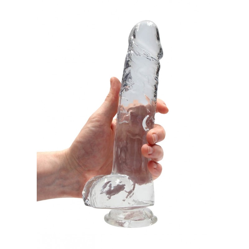 RealRock - átlátszó élethű dildó - átlátszó (22cm) 47788 termék bemutató kép