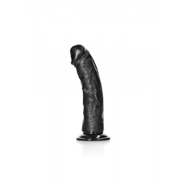 RealRock - tapadókorongos realisztikus dildó - 15,5cm (fekete)