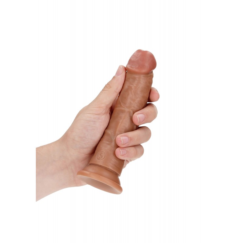 RealRock - realisztikus dildó - 15,5cm (sötét natúr) 74940 termék bemutató kép