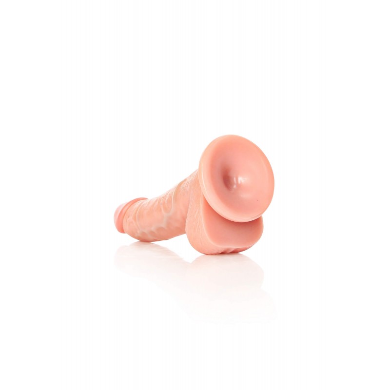 RealRock - tapadókorongos, herés dildó - 15,5 cm (testszínű) 74957 termék bemutató kép