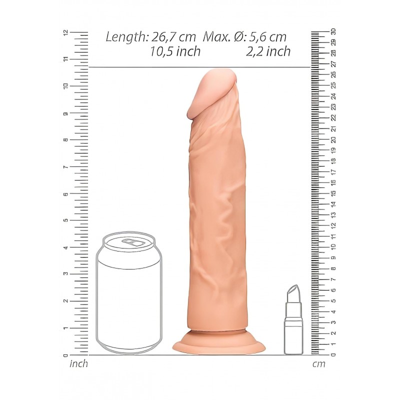 RealRock Dong 10 - élethű dildó (25 cm, testszínű) 132552 termék bemutató kép