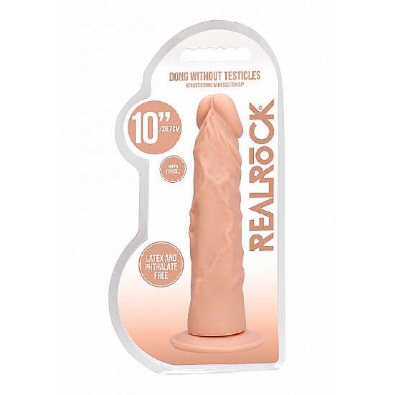 RealRock Dong 10 - élethű dildó (25cm) - natúr 53598 termék bemutató kép