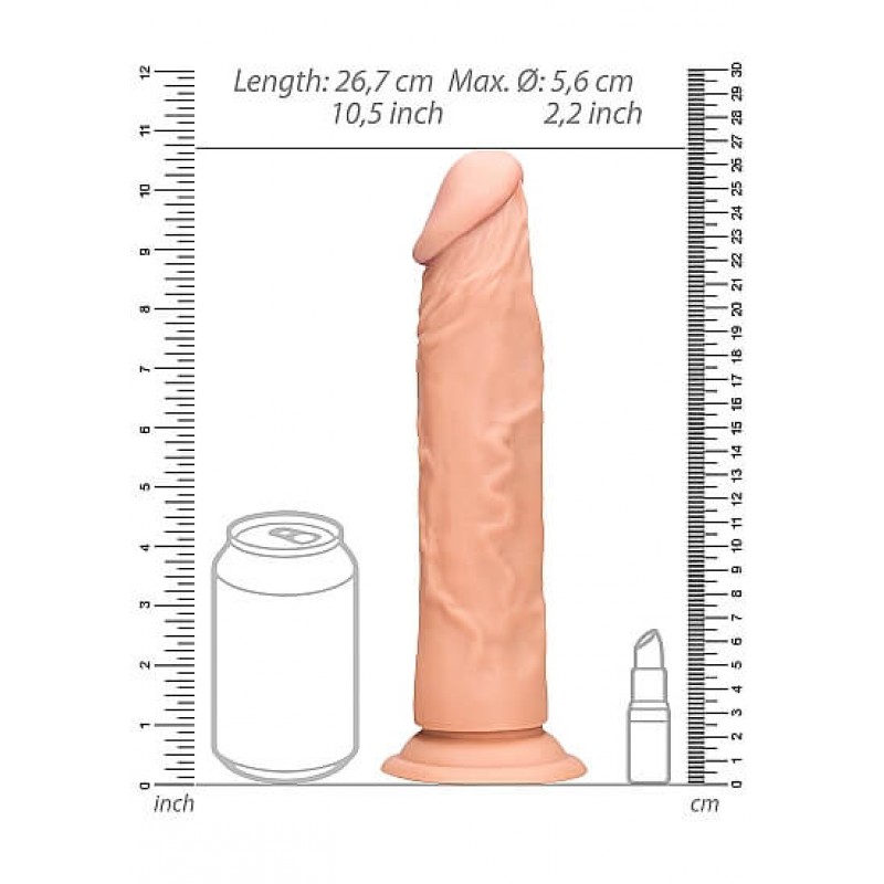 RealRock Dong 10 - élethű dildó (25cm) - natúr 53604 termék bemutató kép
