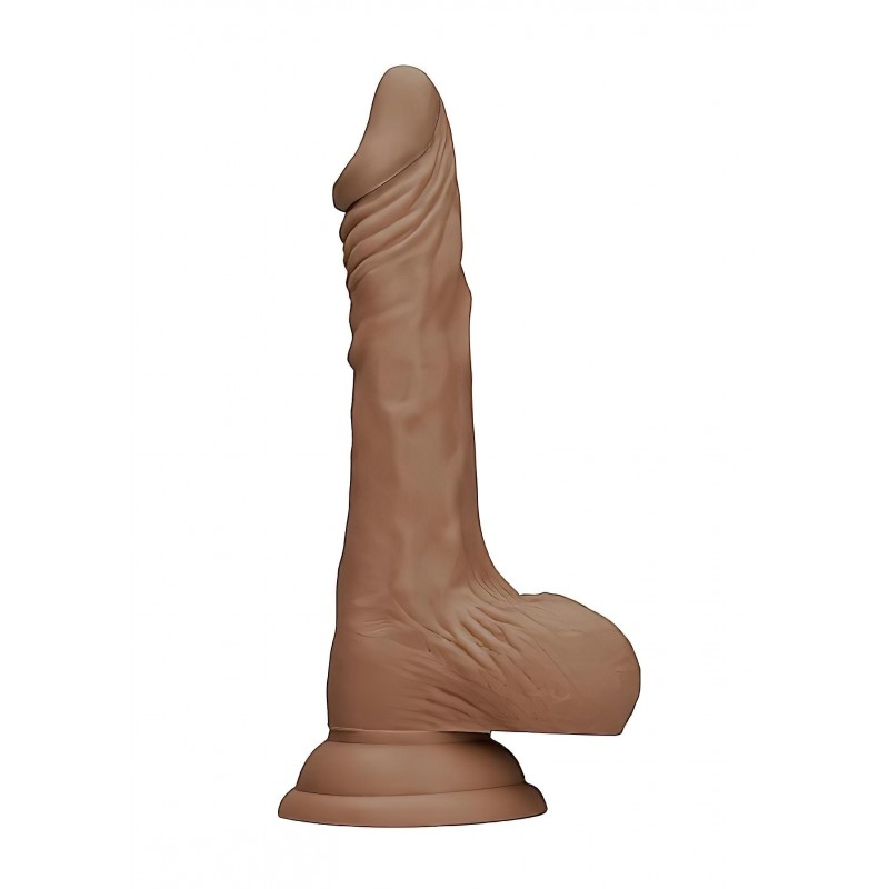 RealRock Dong 10 - élethű, herés dildó (25 cm) - sötét natúr 132441 termék bemutató kép