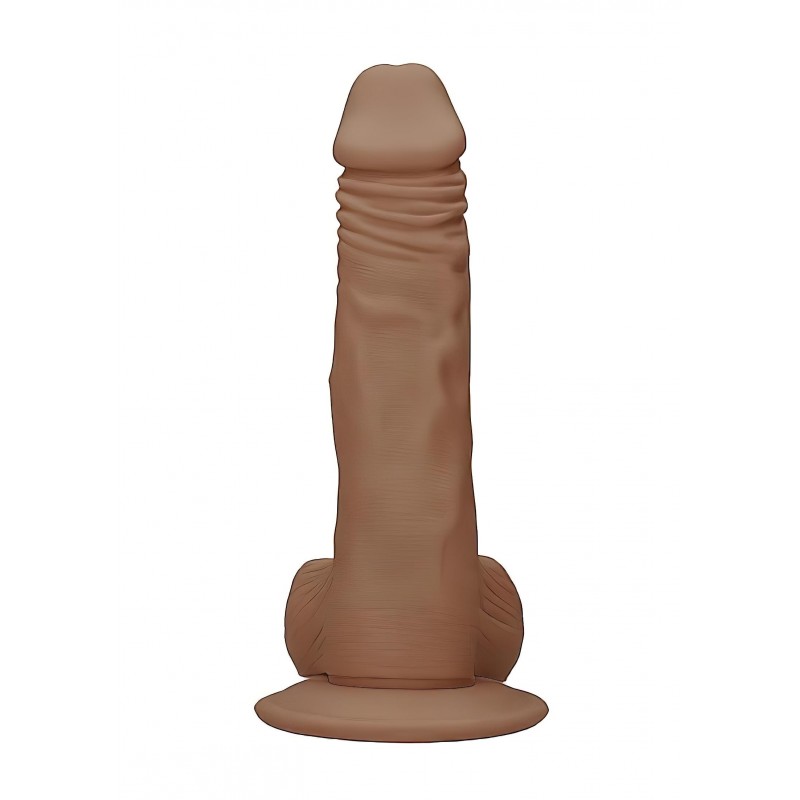 RealRock Dong 10 - élethű, herés dildó (25 cm) - sötét natúr 132443 termék bemutató kép