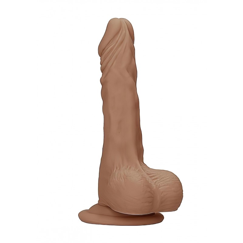 RealRock Dong 10 - élethű, herés dildó (25 cm) - sötét natúr 132447 termék bemutató kép