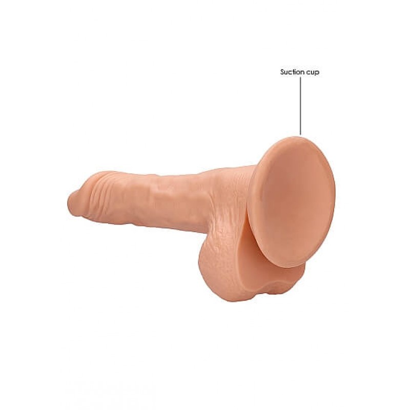 RealRock Dong 10 - élethű, herés dildó (25cm) - natúr 53638 termék bemutató kép