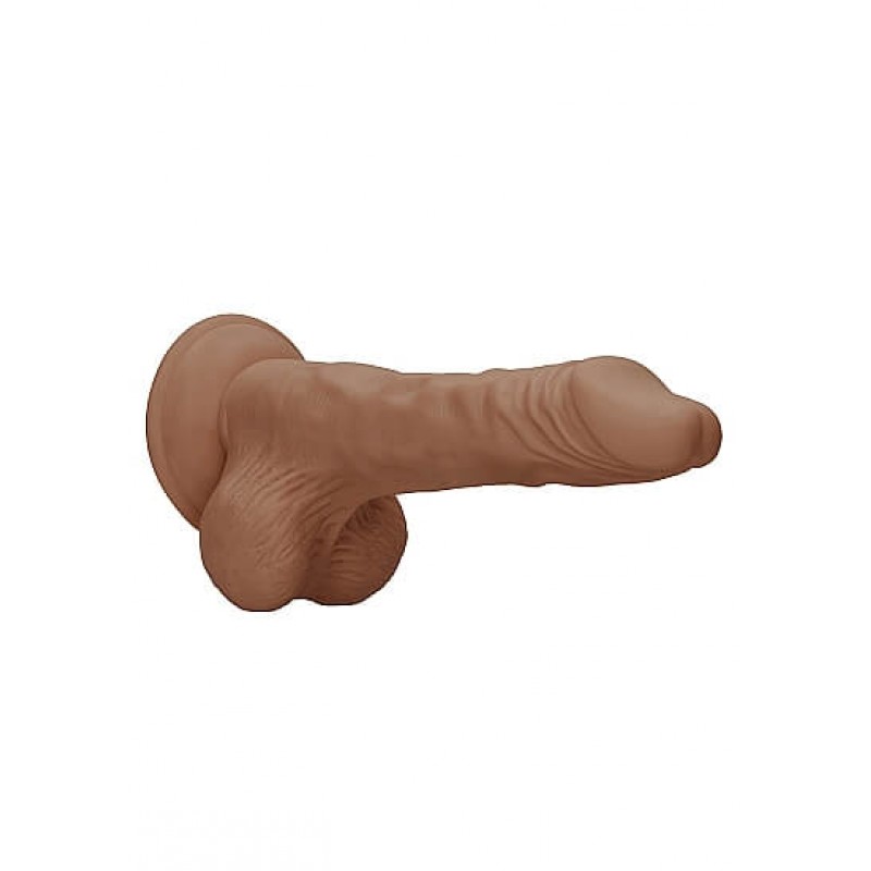 RealRock Dong 10 - élethű, herés dildó (25cm) - sötét natúr 85551 termék bemutató kép