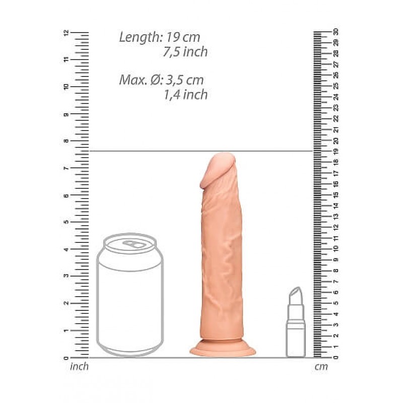 RealRock Dong 7 - élethű dildó (17cm) - natúr 53631 termék bemutató kép