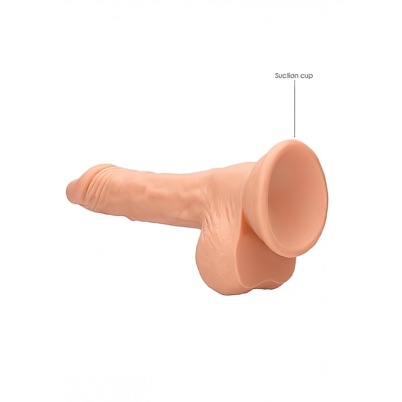 RealRock Dong 7 - élethű, herés dildó (17 cm, natúr) 131755 termék bemutató kép