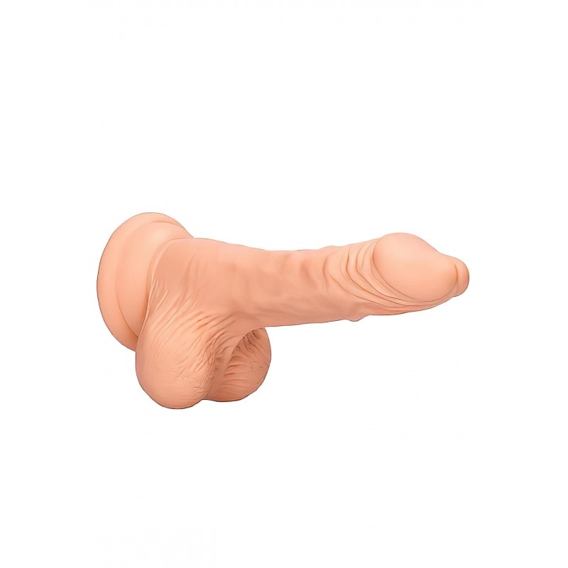RealRock Dong 7 - élethű, herés dildó (17 cm, natúr) 131756 termék bemutató kép