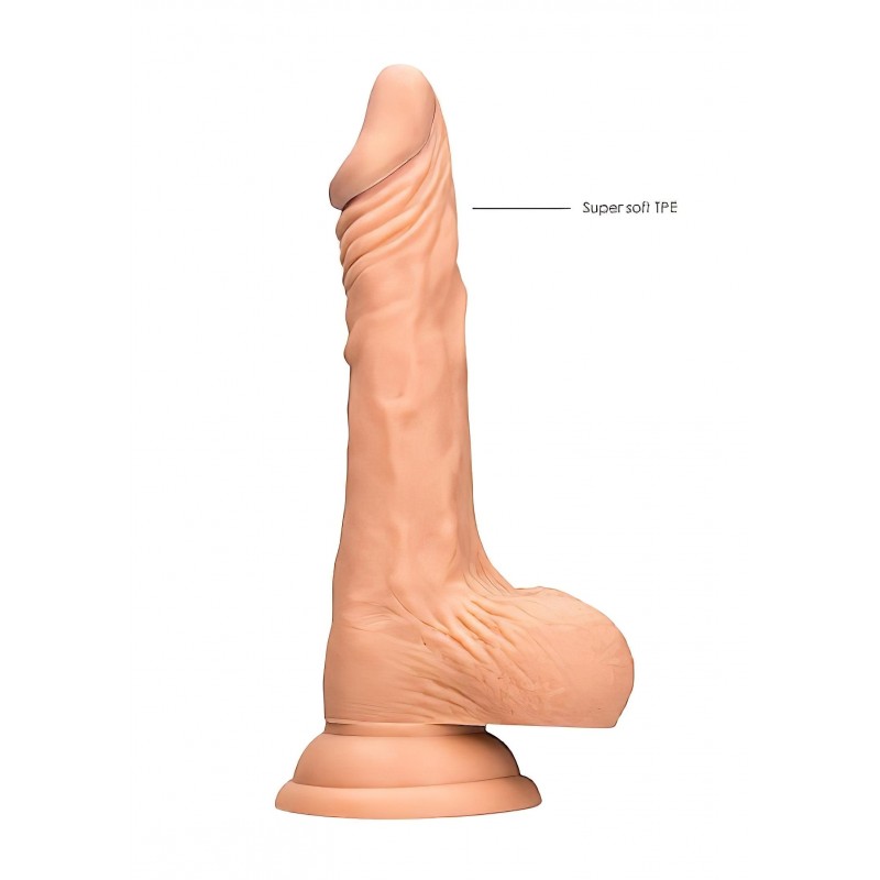 RealRock Dong 7 - élethű, herés dildó (17 cm, testszínű) 144537 termék bemutató kép