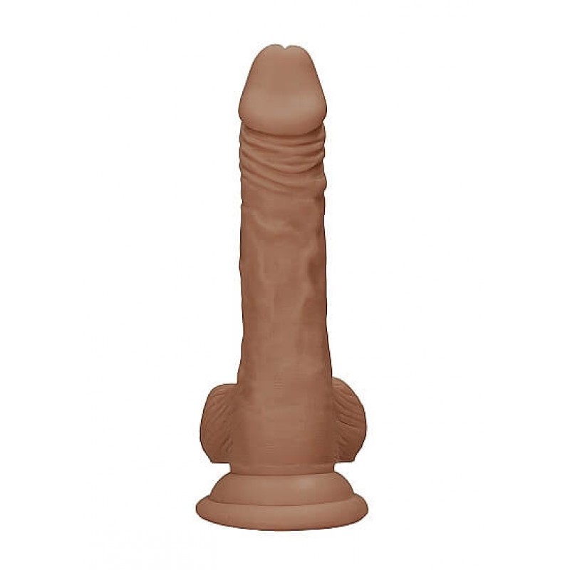 RealRock Dong 7 - élethű, herés dildó (17cm) - sötét natúr 85500 termék bemutató kép
