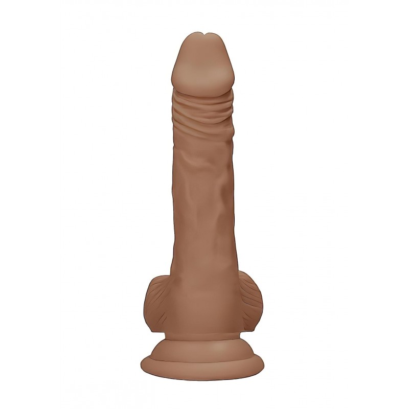 RealRock Dong 7 - herés élethű dildó (sötét natúr, 17 cm) 160077 termék bemutató kép