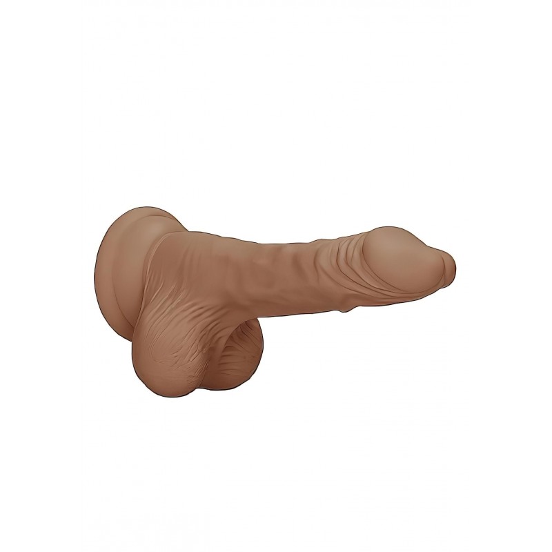 RealRock Dong 7 - herés élethű dildó (sötét natúr, 17 cm) 160079 termék bemutató kép