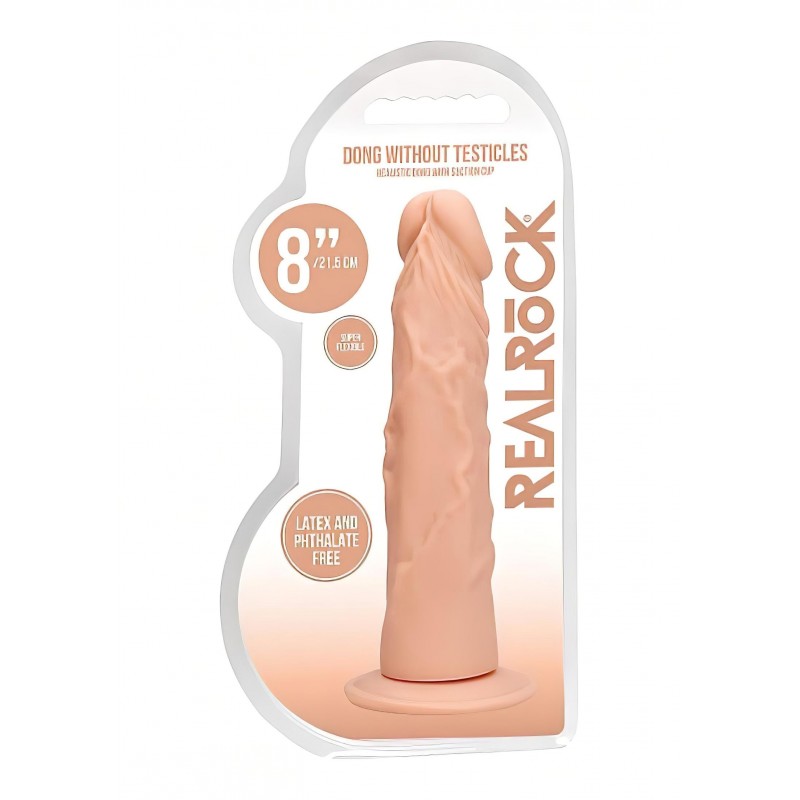 RealRock Dong 8 - élethű dildó (20 cm, testszínű) 144509 termék bemutató kép