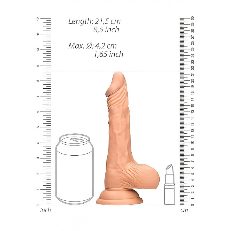 RealRock Dong 8 - élethű, herés dildó (20 cm, testszínű) 144533 termék bemutató kép
