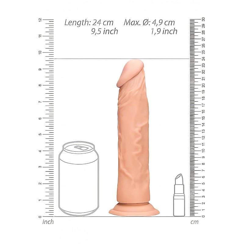 RealRock Dong 9 - élethű dildó (23 cm, testszínű) 144506 termék bemutató kép