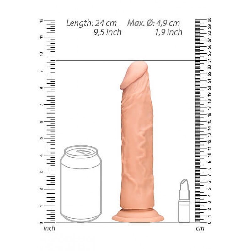 RealRock Dong 9 - élethű dildó (23cm) - natúr 53613 termék bemutató kép